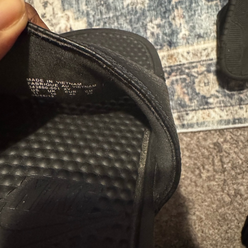 Nike Black Slide Sandals - Cushioned Footbed - Picture 3 of 3